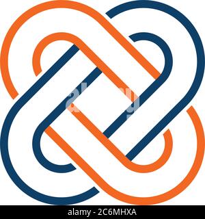 Forme di connessione astratte Illustrazione Vettoriale