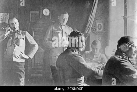 Stazione telegrafica austriaca in Polonia russa ca. 1910-1915 Foto Stock