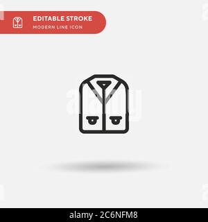 Icona vettore semplice di Cincea Coat. Modello di disegno simbolo illustrazione per elemento UI mobile Web. Pittogramma moderno a colori perfetto su tratto modificabile. TREN Illustrazione Vettoriale