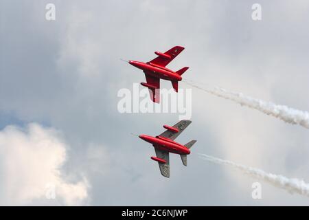 Le frecce rosse a Biggin Hill air show Foto Stock