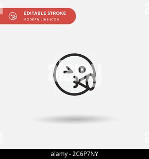 Icona vettore semplice soffiatura. Modello di disegno simbolo illustrazione per elemento UI mobile Web. Pittogramma moderno a colori perfetto su tratto modificabile. Icone soffia Illustrazione Vettoriale