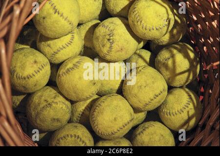 Vere palle da tennis Foto Stock