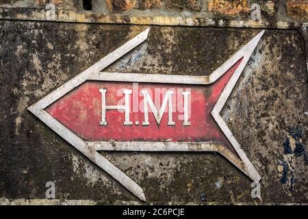 Segno del museo di montagna dell'Himalaya a Darjeeling, India. Foto Stock