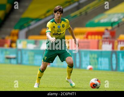 Timm Klose di Norwich City durante la partita della Premier League a Carrow Road, Norwich. Foto Stock