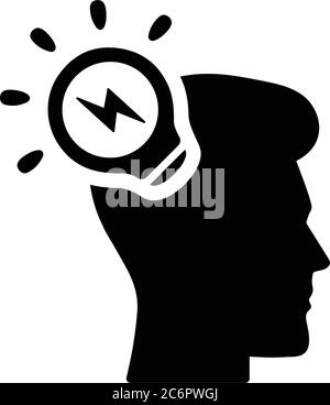 Brainstorming, idea di business, creatività, icona lampadina. Icona bella, meticolosamente progettata. Vettore ben organizzato e modificabile per qualsiasi utilizzo. Illustrazione Vettoriale