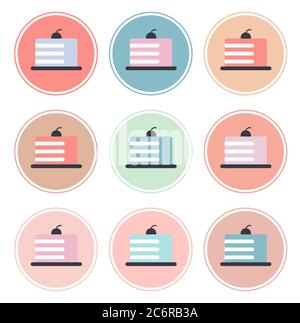 Instagram in evidenza Storie Cover icone Illustrazione Vettoriale