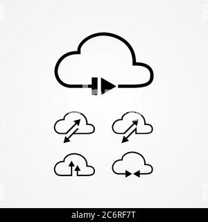 illustrazione universale dei circuiti tecnologici cloud. adatta a qualsiasi attività, come attività sociali, aziendali e a scopo tecnologico Illustrazione Vettoriale
