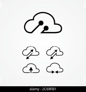 illustrazione universale dei circuiti tecnologici cloud. adatta a qualsiasi attività, come attività sociali, aziendali e a scopo tecnologico Illustrazione Vettoriale