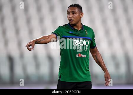 Torino, Italia. 11 Luglio 2020. TORINO - 11 luglio 2020: Luis Muriel di Atalanta BC gesti durante la Serie UNA partita di calcio tra Juventus FC e Atalanta BC. La partita si è conclusa con un cravatta del 2-2. (Foto di Nicolò campo/Sipa USA) Credit: Sipa USA/Alamy Live News Foto Stock