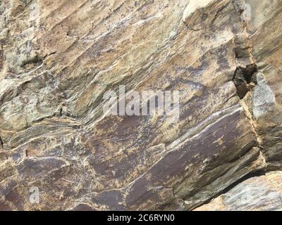 Figure animali nella zona archeologica di Siega Verde Foto Stock