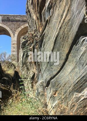 Figure animali nella zona archeologica di Siega Verde Foto Stock