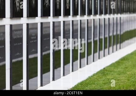 La corsia dei martiri è un monumento di guerra a coloro che sono morti nella guerra contro l'Armenia e si trova a Baku Azerbaigian Foto Stock