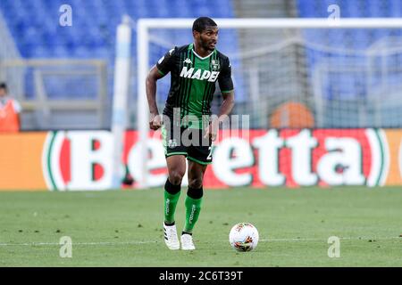 Roma, Italia. 11 Luglio 2020. Marlon di Sassuolo durante la Serie A match tra Lazio e Sassuolo allo Stadio Olimpico, Roma, Italia, il 11 luglio 2020. Foto di Giuseppe Maffia. Credit: UK Sports Pics Ltd/Alamy Live News Foto Stock