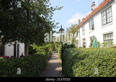 Via e cortile Mallemolen nel centro dell'Aia sono chiamati in base al mulino che si trova sulla posizione del cortile nel diciassette Foto Stock