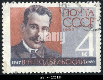 RUSSIA - CIRCA 1962: Francobollo stampato dalla Russia, mostra Podbelski, circa 1962 Foto Stock