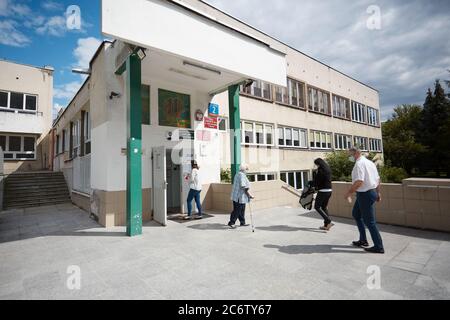 Varsavia, Mazoviano, Polonia. 12 luglio 2020. Elezioni presidenziali nel Poland.in la foto: Cittadino Vota credito: Hubert Mathis/ZUMA Wire/Alamy Live News Foto Stock