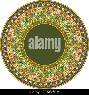 Illustrazione della struttura rotonda del vettore delle fragole Illustrazione Vettoriale