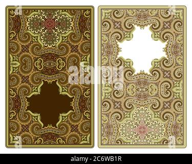 Insieme di cornici ornamentali vettoriali astratte Illustrazione Vettoriale