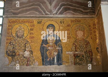 Hagia Sophia decorata con mosaici in periodo bizantino Foto Stock