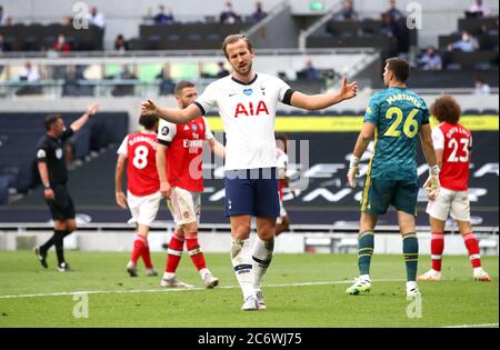 Harry Kane di Tottenham Hotspur appare frustrato durante la partita della Premier League al Tottenham Hotspur Stadium, Londra. Foto Stock