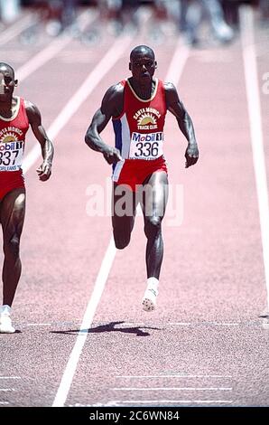 Carol Lewis (USA) si è disputato nel 1992 alle prove olimpiche e di squadra Foto Stock