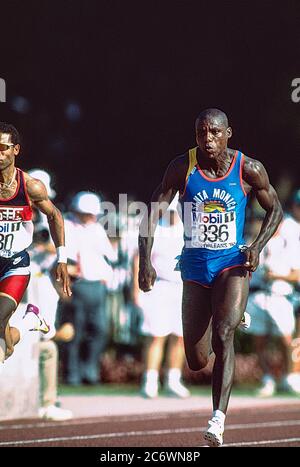 Carol Lewis (USA) si è disputato nel 1992 alle prove olimpiche e di squadra Foto Stock