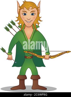 Archer Elf Illustrazione Vettoriale