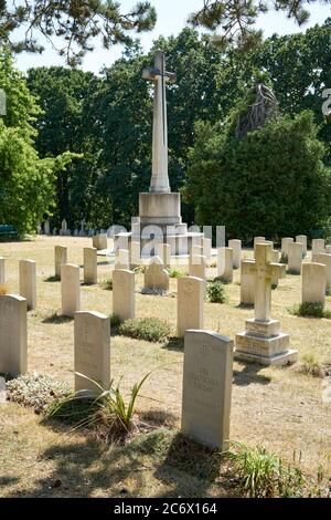 Cimitero di guerra di Netley, Hampshire, Regno Unito Foto Stock