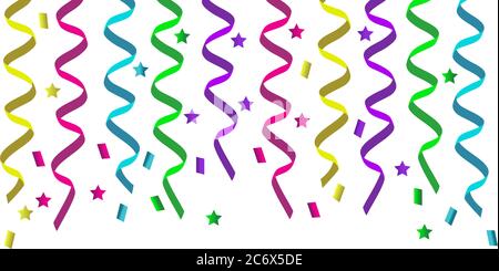 Festa colorata esultano e confetti. Vector EPS 10 Illustrazione Vettoriale