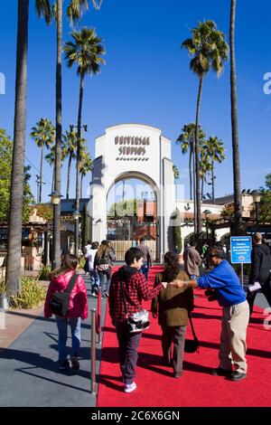 Ingresso agli Universal Studios Hollywood di Los Angeles, California, USA, Nord America Foto Stock