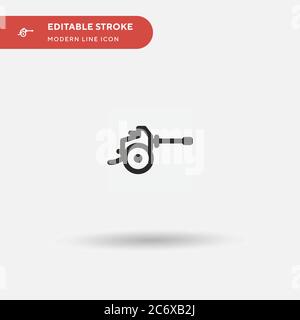 Icona vettoriale semplice armi. Modello di disegno simbolo illustrazione per elemento UI mobile Web. Pittogramma moderno a colori perfetto su tratto modificabile. Icone armi per il tuo progetto aziendale Illustrazione Vettoriale