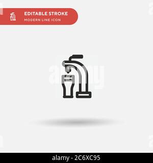 Icona vettore semplice Beer Tap. Modello di disegno simbolo illustrazione per elemento UI mobile Web. Pittogramma moderno a colori perfetto su tratto modificabile. Birra Ta Illustrazione Vettoriale