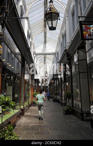 Morgan Arcade Cardiff City Centre shopping, Galles UK Foto Stock