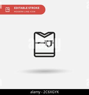 Icona semplice vettore maglione. Modello di disegno simbolo illustrazione per elemento UI mobile Web. Pittogramma moderno a colori perfetto su tratto modificabile. Icone del maglione per il vostro progetto aziendale Illustrazione Vettoriale