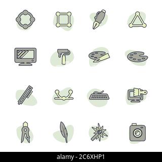 Design set di icone Illustrazione Vettoriale