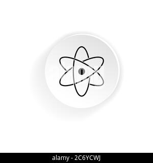 Icona di neutroni di atomi molecolari. Vettore su sfondo bianco isolato. EPS 10 Illustrazione Vettoriale