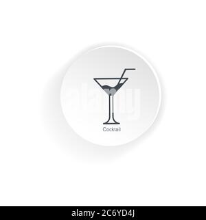 Icona cocktail. Vettore su sfondo bianco isolato. EPS 10 Illustrazione Vettoriale