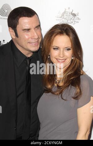 Los Angeles, California. 12 gennaio 2020. John Travolta e Kelly Preston al G'Day USA 2013 Los Angeles Black Tie Gala al JW Marriott Los Angeles a Los Angeles DAL VIVO il 12 gennaio 2013 a Los Angeles, California. Credit: Mpi25/Media Punch Inc./Alamy Live News Foto Stock