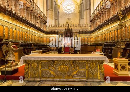 Interno della cattedrale di Siviglia Foto Stock