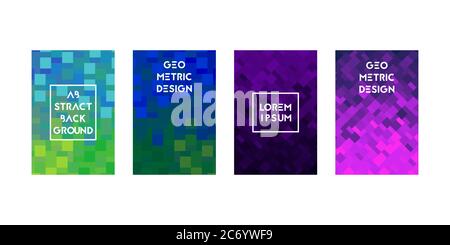 Carte con texture quadrata. Illustrazione vettoriale. Design moderno. Illustrazione Vettoriale