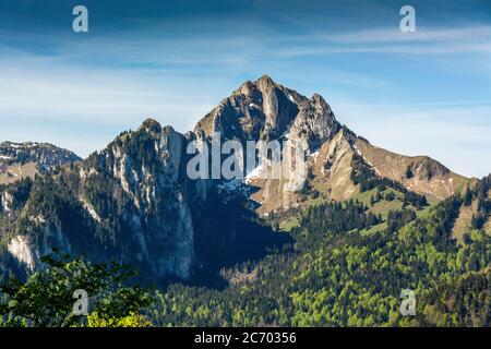 Mont Billiat, col de Trechauffe. Geopark Chablais UNESCO, alta Savoia, Auvergne Rodano Alpi, Francia Foto Stock