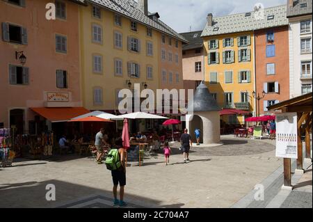 Europa, Francia, Briançon dipartimento delle Côte Alpi Provenza-Alpi-Costa Azzurra. Forte del castello antico Foto Stock