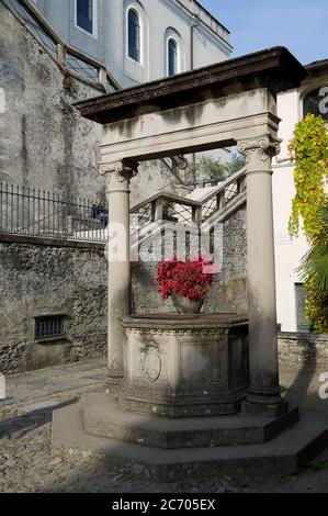 Europa, Italia, Orta San Giulio, Lago d'Orta, provincia di Novara, Piemonte, Lago d'Orta, Isola di S. Giulio Foto Stock