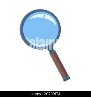 lente di ingrandimento. illustrazione vettoriale in design piatto Illustrazione Vettoriale