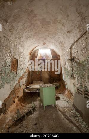 Cella di derelict, Penitenziario dello Stato Orientale (ESP), Philadelphia, Pennsylvania, Stati Uniti Foto Stock