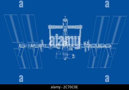 Profilo astratto della navicella spaziale Foto Stock