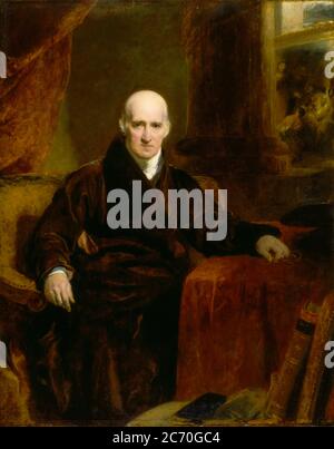 Benjamin West (1738-1820), artista americano, ritratto di Sir Thomas Lawrence, 1810 Foto Stock