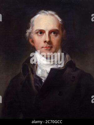 Samuel Lysons (1763-1819), antiquario, archeologo e incisore inglese, ritratto di Sir Thomas Lawrence, 1799 Foto Stock