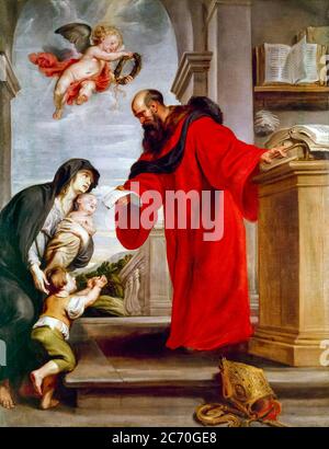 Pietro Paolo Rubens, San Ives di Treguier: Patrono degli Avvocati, difensore delle vedove e degli orfani, pittura, circa 1615-1616 Foto Stock