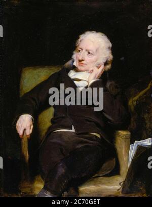 Henry Fuseli (Johann Heinrich Füssli) (1741-1825), pittore anglo-svizzero, ritratto dipinto di George Henry Harlow, 1817 Foto Stock